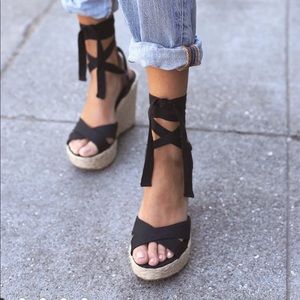 Lulu’s Espadrilles Platform Sandals - Black